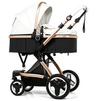 Poussette bébé réversible 2 en 1, pliable, pour paysage haut ou bas