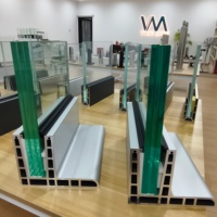 Système de balustrade en verre trempé sans cadre View Mate A100, design moderne, base en aluminium en forme de U, résistant à la rouille, pour extérieur