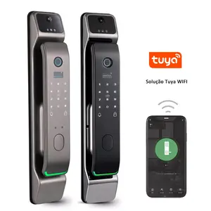 Reconhecimento Facial 3D Fingerprint Smart Door Lock Automático Bloqueio de Alta Sensibilidade Tuya Wifi Com Teclado da Camera Bloqueio