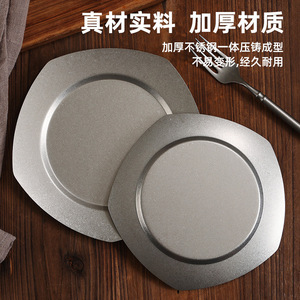 Stainless Steel Apple Shape Plate 3987 Microwave Safe Hotel Dining Use - Product Image 4