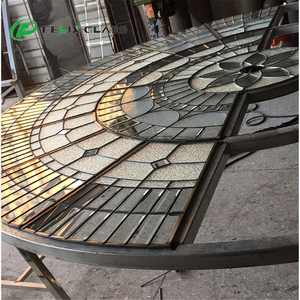 2.4m Round Beveled <b>Glass</b> Diamond <b>Glass</b> Roof Skylight Tempered <b>Laminated</b> <b>Glass</b> with Frame - Product Image 1