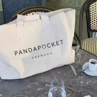 Grand Sac Fourre-Tout Promotionnel Design Mignon Personnalisé avec Logo Imprimé, Taille Lavable Durable, en Coton Toile, pour Achats, Vente en Gros