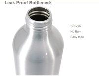 Bouteilles pulvérisatrices vides en aluminium argenté avec logo personnalisé, faible MOQ, 100ml, 200ml, 300ml, pour emballage de liquides cosmétiques et nettoyants