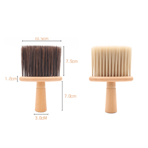 Brosse <span class=keywords><strong>de</strong></span> salon <span class=keywords><strong>de</strong></span> coiffure en Nylon, grande Fiber douce, <span class=keywords><strong>de</strong></span> haute qualité, en <span class=keywords><strong>bois</strong></span> massif, pour barbier, cosmétique, pour le cou, nouveauté - Product Image 2