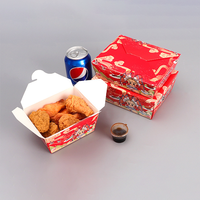 Boîte d'emballage de qualité alimentaire ailes de poulet frites Pépites de poulet frit en dinde Boîte d'emballage de fast-food Boîte à lunch personnalisée
