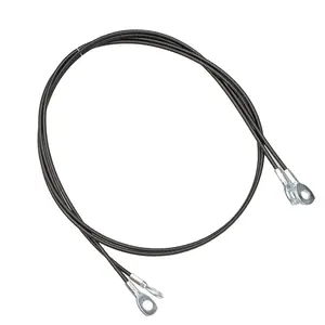 Cable de acero galvanizado de seguridad recubierto de vinilo de alta tesile para gimnasio con ojales de engarce estampados de acero inoxidable