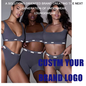 Set Personalizzato di Boxer Brief e Reggiseno Sportivo da Donna, Set Sexy con Reggiseno Sportivo e <span class=keywords><strong>Perizoma</strong></span> - Product Image 4