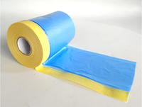 Film de masquage en HDPE, film plastique pré-collé pour peinture, film de masquage pour protection automobile