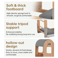 Baril d'escalade Pilates stable avec réglage avant-arrière, mousse haute densité, bois d'érable pour exercices de stretching du tronc