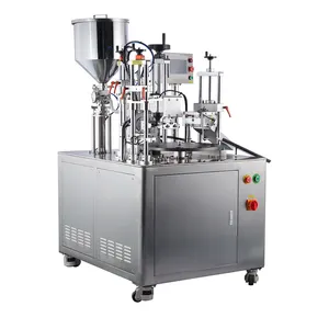 Máquina automática de enchimento e selagem de copos de creme cosmético de alta produção, fornecedor ultrassônico de tubo de alumínio macio e quente