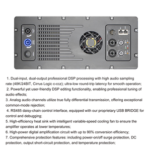 Mạch khuếch đại công suất âm thanh Class D 2 kênh 1000W XTUGA cho loa siêu trầm, 8ohm, module khuếch đại công suất kim loại - Product Image 5