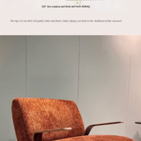 Fauteuil pivotant Banny de fabrication chinoise, fauteuil de détente pour salon moderne