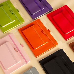 Custom A5 A6 Elastic Strap Pu Journal Diary Notebook Printed Brand Logo Diary Notepad <b>Note</b> <b>Book</b> Wholesale PU Leather Notebook - Product Image 6