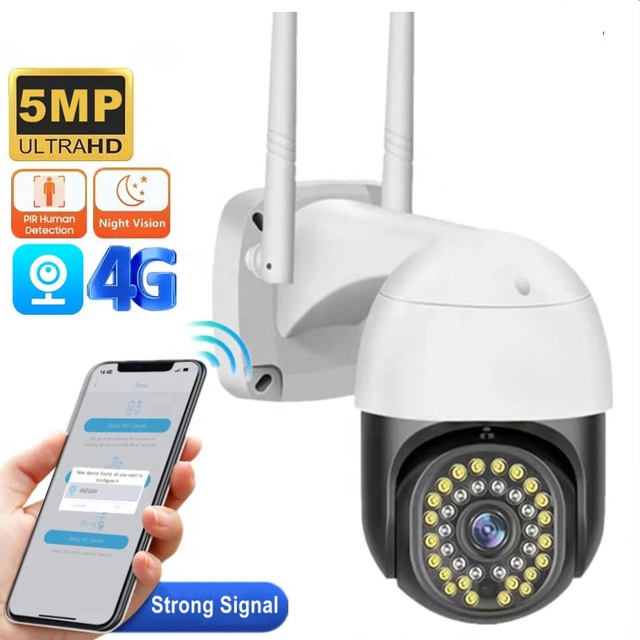V380Pro 4G P2P Wifi Outdoor IP Security Network Camera 5MP 3MP HD IP66 Waterproof Night Vision Cloud/Memory Storage 1-Year