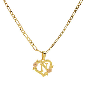 <span class=keywords><strong>Collana</strong></span> <span class=keywords><strong>con</strong></span> Ciondolo Personalizzato in Ottone alla Moda 2022, Placcata in Oro 18K, <span class=keywords><strong>con</strong></span> 26 Lettere Iniziali, Regalo Glamour Femminile - Product Image 1