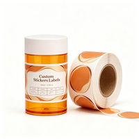 Bouteille cylindrique transparente en PET de 100 ml avec étiquettes autocollantes personnalisées pour l'emballage de capsules, de comprimés et d'aliments