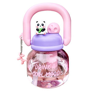 Borraccia per bambini JY Internet Celebrity Big Belly Panda in materiale PC con cannuccia, resistente alle alte temperature e di grande capacità - Product Image 5