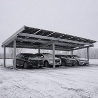 Système de montage de carport solaire résistant au vent, étanche, haute stabilité, structure de stationnement garantie 25 ans