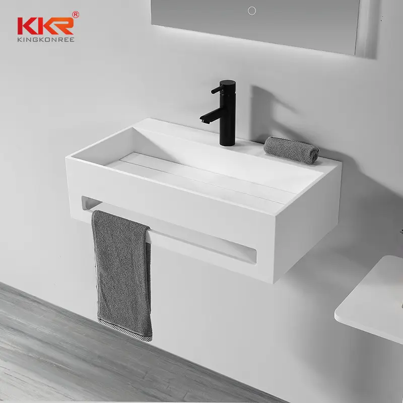 KKR Công Cộng Lạ Mắt Sâu Acrylic Rắn Bề Mặt Phòng Tắm Vanity Chậu Rửa Mặt