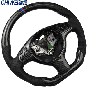 Volante de edición Motorsport de cuero de fibra de carbono genuino para <span class=keywords><strong>BMW</strong></span> E46 E39 E53 3 Series 318 325 330 X5 Compatible - Product Image 3