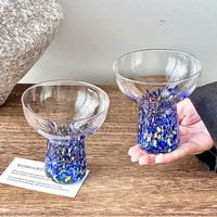 Lelyi Ins Tasse à café glacé américaine en verre craquelé au design créatif, de grande valeur esthétique et raffinée
