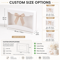 Boîte d'emballage personnalisée auto-élevante pliable en carton ivoire pour serviettes, cravates, sous-vêtements, chaussettes, boîte cadeau avec design créatif en nœud