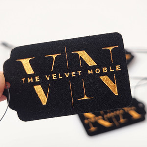 Thẻ nhung chất lượng cao cho quần áo & Nước Hoa & Túi treo nhãn đu Đặc biệt sản phẩm giấy treo thẻ cho quần áo may mặc - Product Image 1