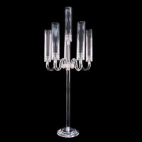 Porte-bougie Hurricane côtelé transparent, grand support pour bougie conique, centre de table de mariage, décoration intérieure Yingsheng A831