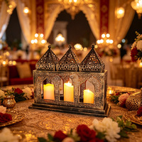 Chandelier vintage en fer ajouré, style mosquée, pour la table, décoration de maison, festival du Ramadan et de l'Aïd Moubarak, Moyen-Orient, arabe