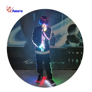 DMX Wireless Controlled Waterproof Led MJ Tron Dance Suit, LED Jacket For Men