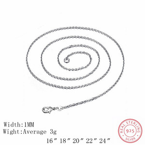 Rinhoo <span class=keywords><strong>Collana</strong></span> Placcata <span class=keywords><strong>Argento</strong></span> per Donna, Gioielli Moda in <span class=keywords><strong>Argento</strong></span>, Catena a Serpente 1mm, Lunghezze 16 18 20 22 24 Pollici - Product Image 5