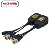 Accessoires pour caméra IP 8MP RJ45 Balun vidéo CVI TVI AHD Analogique/CVBS HD Balun vidéo audio passif pour données et alimentation 3 en 1 CCTV Balun Max 350m