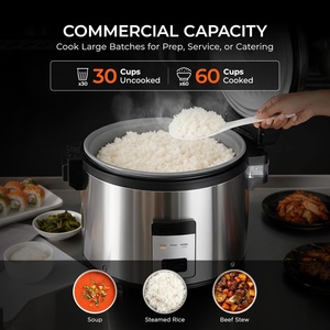 Keep Warm Automatic Commercial Electric Stainless Steel Rice Cooker <b>with</b> Three-dimensional Heating and Fast Cooking - Product Image 3