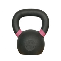 Kettlebells en fonte personnalisées en usine de 4 kg à 32 kg avec anneaux colorés pour l'entraînement de force