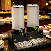 Réservoir de stockage de liquides en acier inoxydable, distributeur de jus chaud commercial avec robinet à isolation thermique pour buffet de petit-déjeuner d'hôtel, qualité alimentaire