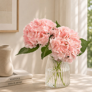 Xinyuan 3D Simulated Hydrangea Single <b>Stem</b> Soft Rubber <b>Artificial</b> Flower Wedding Decoration - Product Image 4