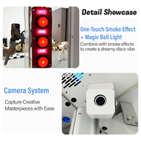 Cabina de Fotos Instantánea Comercial con Efecto de Humo, Conectividad USB/Wi-Fi, Color Personalizable, Construcción Metálica para 1-4 Personas