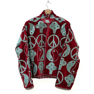 Uzbek Outerwear Coat Handmade Velvet Suzani Eco-Friendly Winter <b>Boho</b> Embroidered Women's Luxury Coat for Party Wear - Product Image 1