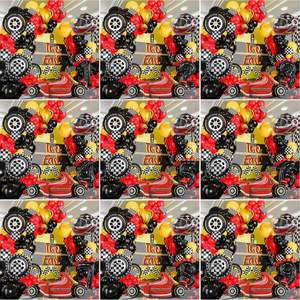 Ensemble de ballons pour fête d'anniversaire sur le thème des voitures de course, comprenant des guirlandes de ballons et des ballons décoratifs pour arche - Product Image 4