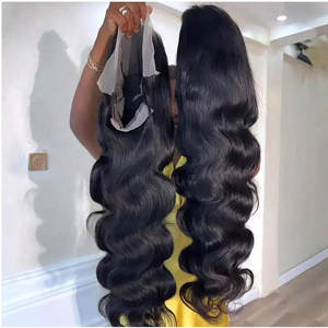 13x6 brezilyalı bakire HD peruk 100% insan saçı dantel ön, tutkalsız tam dantel ön peruk, siyah kadınlar için derin kıvırcık vücut dalga peruk - Product Image 4