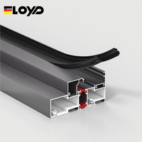 Fenêtre coulissante verticale moderne en alliage d'aluminium, insonorisée, étanche, à rupture de pont thermique, avec persienne, pour cuisine extérieure – Meilleures ventes