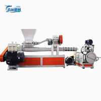 Machine de concassage de pelletisation en plastique de conception à vis unique sans eau Pp Pe Ligne de production de granulation de recyclage de film de déchets d'animal familier