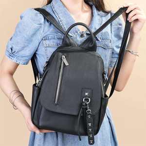 Genuine Leather Women Shoulder Daypack <b>School</b> <b>Girls</b> Student Backpack Design Backpack Women Leather Backpack - Product Image 1