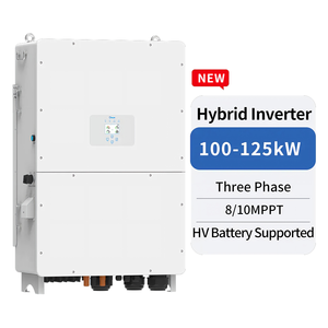 อินเวอร์เตอร์ไฮบริดสามเฟส Deye SUN-100/125K-SG02HP3-EU-GM8/GM10 100KW 125KW 380V IP65 แรงดันสูง - Product Image 1
