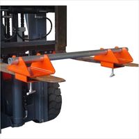 Accessoire de manutention pour chariot élévateur en acier, capacité 2000 kg, pour bobines et tambours de câbles, robuste, avec étriers pour le transport en entrepôt