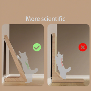 Papan garuk kucing <span class=keywords><strong>Sisal</strong></span> kayu padat vertikal Modern tidak rontok bantalan cakar kucing tahan aus pohon cakar kucing mainan karton - Product Image 6