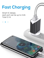 Adaptateur secteur de bureau TKT de haute qualité, USB-C 65W, 3 ports, charge rapide PD avec QC4.0 pour téléphones et tablettes