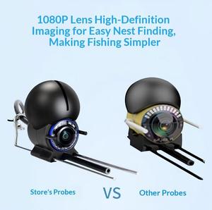 Caméra de pêche <span class=keywords><strong>sous</strong></span>-marine sans fil HD 1080P IP68 avec écran LCD 4,3 pouces, câble de 20 m, grand angle de 195°, vision nocturne, détecteur de poissons portable, batterie 5000 mAh - Product Image 3