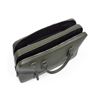 OEM Özel Logolu Düz Deri Erkek İş <span class=keywords><strong>Laptop</strong></span> Çantası Fermuarlı Moda Sade Stil Çok Fonksiyonlu Seyahat Çapraz Askılı Çanta - Product Image 4