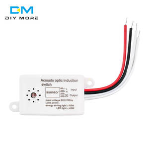 220V サウンド音声センサースイッチ屋内/AC85V-265V 50Hz マイクロ波レーダーモーションセンサーモジュールインテリジェント自動オンオフライトスイッチ - Product Image 4